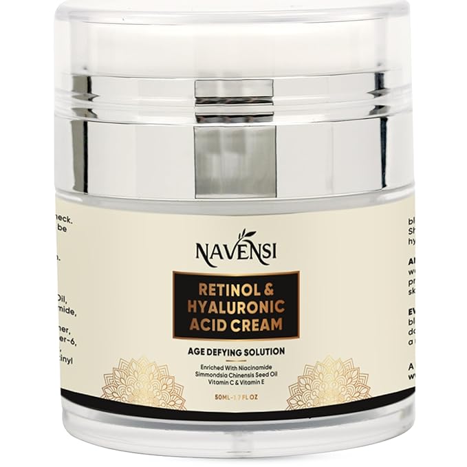 Retinol Cream For Face 50ml | Retinol Anti Aging Face Cream With Vitamin C & Hyaluronic Acid moisturizer Smooths Wrinkles, Fine Lines & Dark Spots | Deep Hydrating & Firming Skin Care