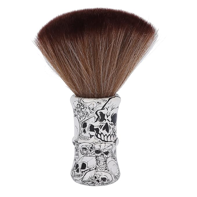 Barber Brush Neck Duster, Hair Shaving Brush Soft Nylon Broken Hair Shave Brush with Wooden Handle for Men