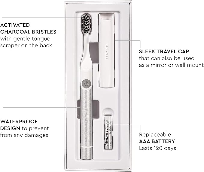 Boka Sonic Electric Toothbrush for Adults - 24000 VPM w/Standard & Sensitive Modes - Waterproof & Up to 120 Battery Life w/Travel Cover & Wall/Mirror Mount - Automatic Smart Timer, Non-Slip Handle