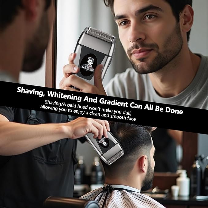Electric Foil Shavers for Men, Brushless high-Speed Motor Electric Razor, Bald Head Shavers, Face Shaving Beard Trimmer with LCD Display