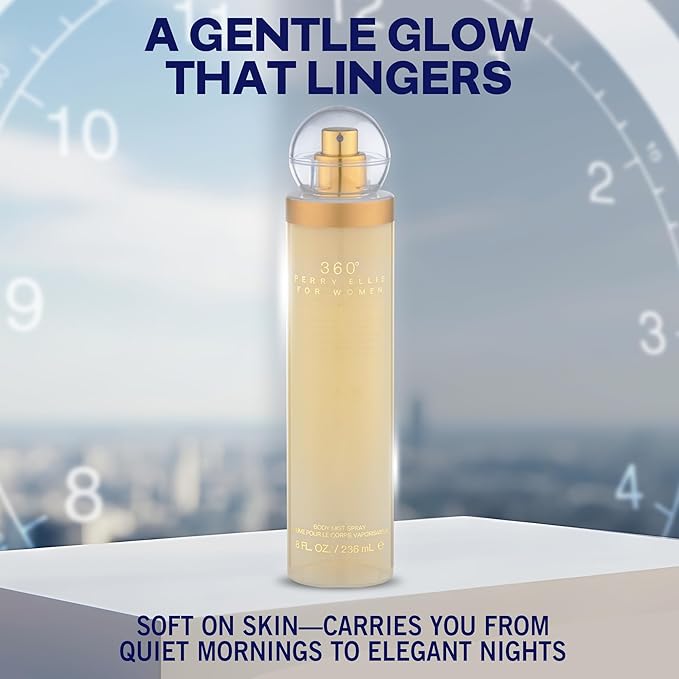 Perry Ellis 360° Body Spray for Women - Fruity, Floral Body Mist, Perfumes for Women, EDT, Long Lasting Fragrance, Eau De Parfum with Fresh Scent - 8 fl oz