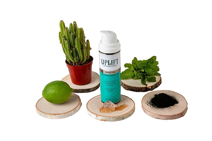 Uplift Provisions Clear Shaving Gel for Men & Women - Infused with Plant Extracts for an Ultra-Smooth Shave, Leaving Skin Hydrated, Velvety Soft, and Free from Redness and Irritation, 5 oz.