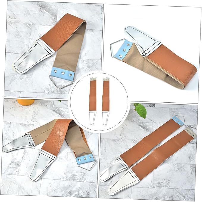 VALICLUD 2pcs Double-sided Strop for Manual Shavers Sharpening Tool for Home and Barber Use Random Essential Grooming Accessory