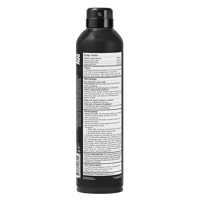 Art of Sport Sunscreen Spray, SPF 50 UVA/UVB Protection, Water Resistant, Victory Eucalyptus Scent, 7 oz, 2 pack