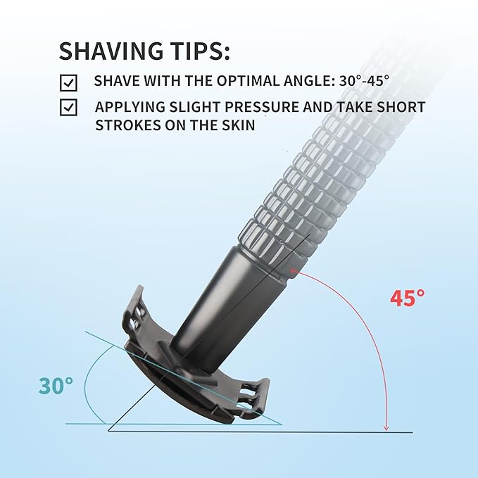 Gearhub Double Edge Safety Razor Reusable Stainless Metal Wet Shaving Razor with 10 Swedish Platinum Blades for Men Women Barber Bikini Armpit Hair, Matte Black GR131