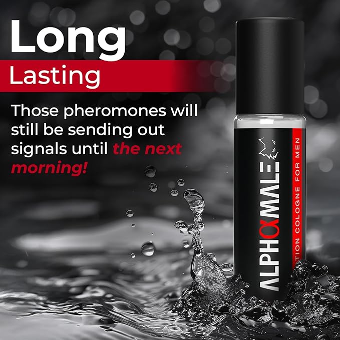 AlphaMale Pheromones Cologne for Men to Attract Women - High Concentration Pheromones for Men with a Long-Lasting Masculine Scent in a Travel-Friendly Roll-On Bottle Made in The USA