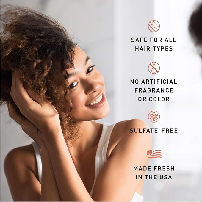 Just Nutritive Hair Loss Conditioner, Natural Hair Regrowth for Thinning Hair, Cleanses, Hydrates, Strengthens, and Nourishes Scalp, Improves Hair Volume and Texture, Sulfate-Free, Color Safe, 16 oz.