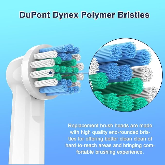 Replacement Toothbrush Heads Compatible with Oral B Braun,16 Pack Professional Electric Brush Heads for Oral B Replacement Heads Refill Pro 500/1000/1500/3000/3757/5000/7000/7500/8000