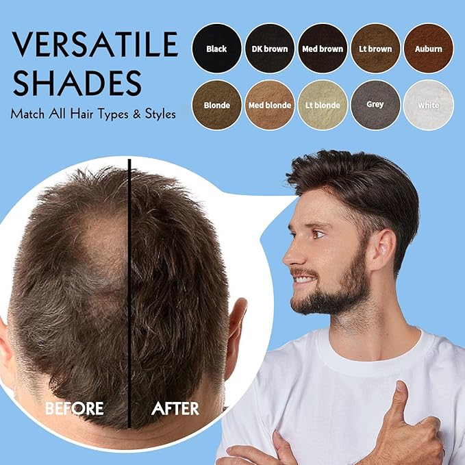 Hair Fibers for Thinning Hair - Hair Building Fibers for the Appearance of Thicker, Fuller Hair, Hair Thickening Fibers for Men and Women - Easy to Apply & Remove, 27.5g/ 0.97oz (Dark Blonde)