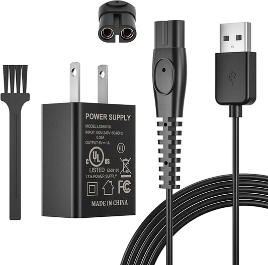 5V Charger Fit for Philips Norelco OneBlade QP2724 MG5910, USB Charging Cord Fit for Wet & Dry Shavers & Trimmers, Compatible with Philips 2000 3000 7000 Series QP2834 MG7910 MG9510 Shavers