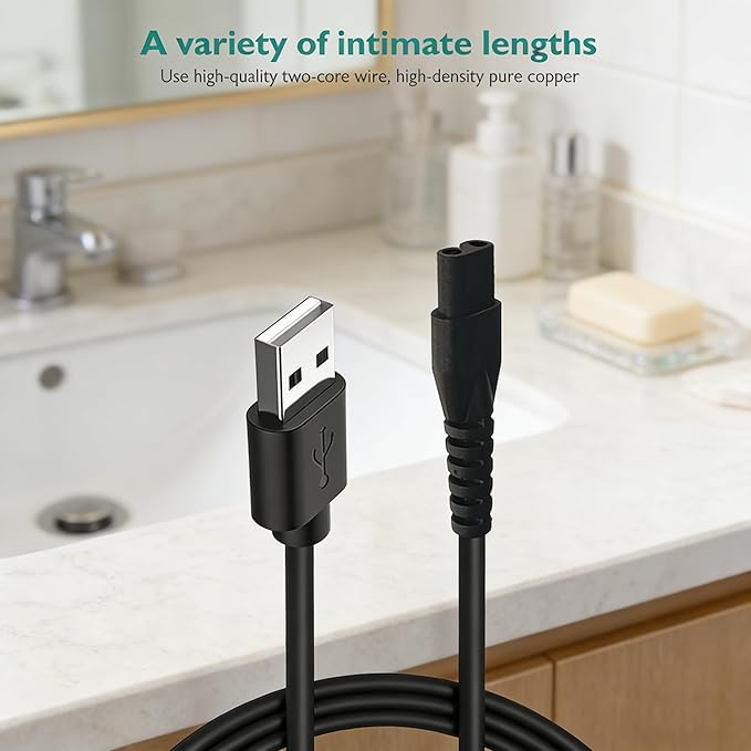 USB Charging Cord Compatible with Skull Pitbull, Palm, Butterfly Kiss and Beast Clipper Shaver, Charger Adapter for Skull Pitbull Gold PRO Platinum PRO Silver Razor Cord