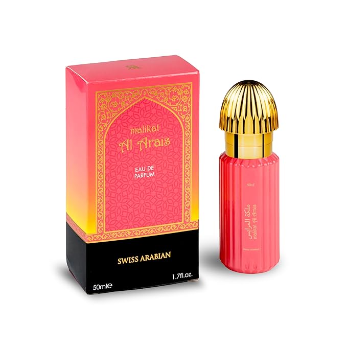 Swiss Arabian Malikat Al Arais - Perfume for Women and Men - Fruity Floral Top Notes of Raspberry, Apple, Violet, and Orange Blossom - 1.7 oz