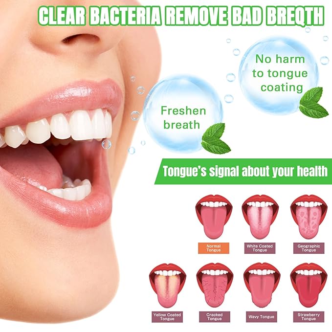Yinkin 18 Pcs Tongue Scraper for Adults, Scraper Cleaner 100% BPA Free, Tongue Scrapers Cleaner, Oral Care Brush for Reducing Bad Breath Adults Healthy Oral Care Tools Easy to Use