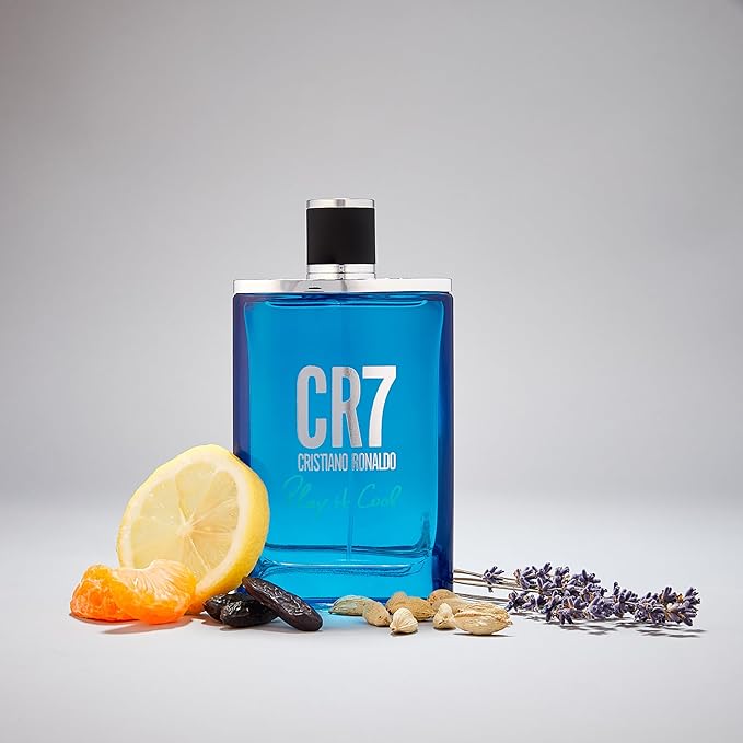 Cristiano Ronaldo CR7 Play It Cool, 2 pc - Fresh Aromatic Body Wash for Men - Fougere Fragrance - Perfumed Shower Gel and EDT Gift Set for Men