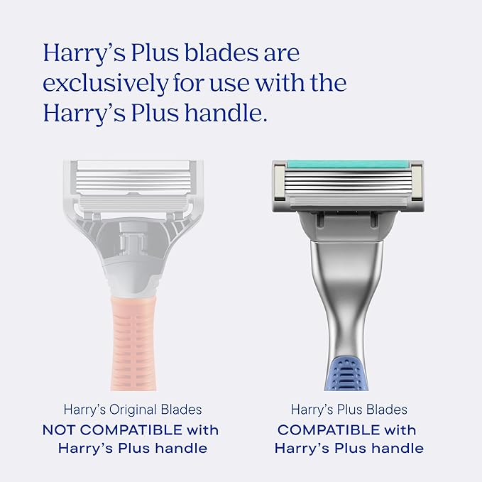 HARRY'S PLUS: Shaving Kit for Men - Gift Box with Premium Handle, 5 Razor Blade Cartridges, 2 oz Foaming Shave Gel & Travel Cover, Advanced Pivoting System - Tide