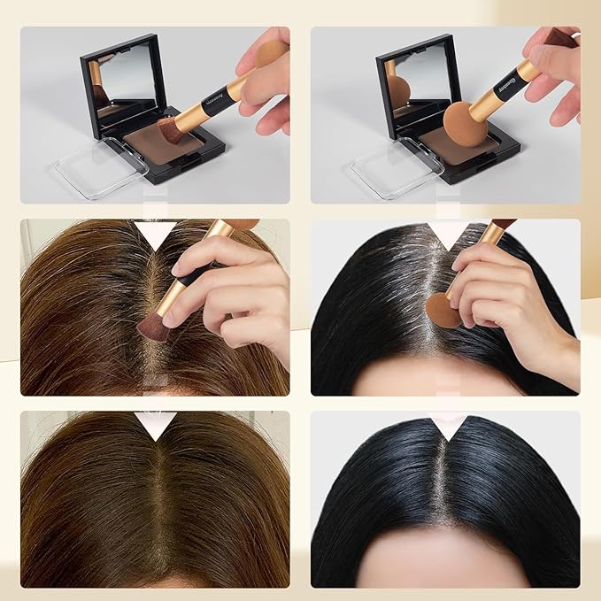 New Root Touch Up Hair Color,Hair Fibers for Thinning Hair,Cruelty Free Hairline Powder - Instantly Cover Touch Up, Hair Color Root Touch Up Powder, Hair Thickener for Women & Men (White)