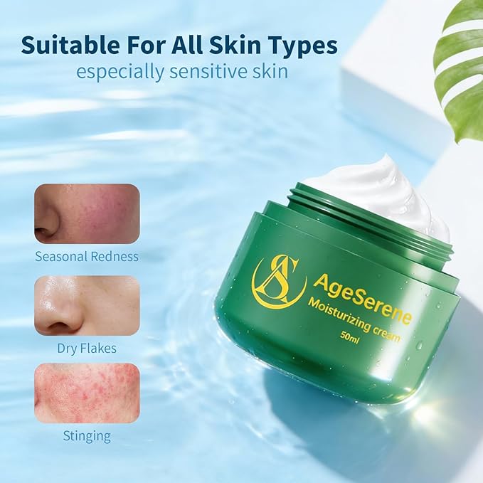 Daily Facial Moisturizer Cream, Formulated Without Common Irritants for Those with Sensitive Skin, Squalane & Hyaluronic Acid, Moisture Barrier Repair, Long Lasting Hydration