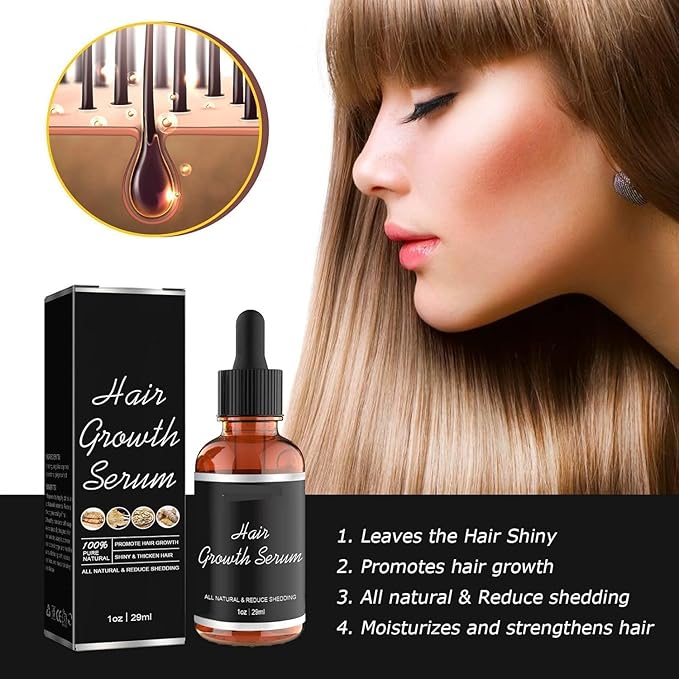 Hair Growth Serum Designed for Black Women with Herbs and Natural Vitamin (2 Pcs)