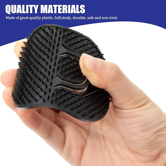 9 PCS Palm Combs for Men, Soft Portable Pocket Comb, Hand Comb, Scalp Massager Brush Combs, Beard Brush, for Men Women Home, Travel (Black)