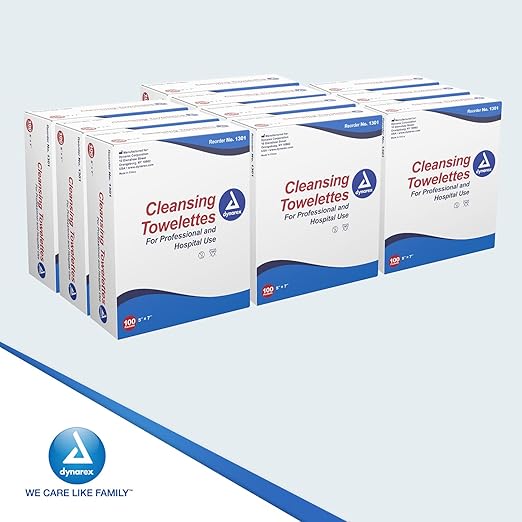 Dynarex Cleansing Towelette, 100 Count (Pack of 5)
