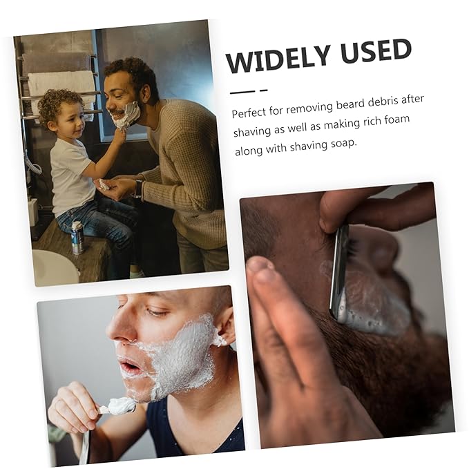 Men Shaving Brush Portable Travel Beard Brush Lightweight Nylon Bristles Facial Hair Grooming Tool for Home and Travel