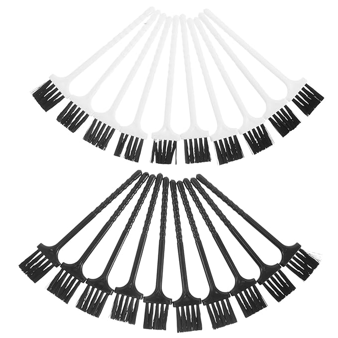 Mikinona 20pcs Electric Shaver Cleaning Brushes with Long Handle, Multifunctional Mini Razor Grooming Brush for Men Hair Remover, Narrow Crevice Cleaning Accessory for Travel and Daily Use