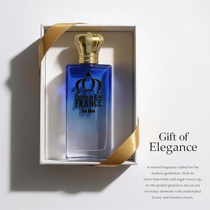 PARFUM DE ROIS FRANCE Long-Lasting Cologne for Men | Fresh Citrus & Woody Scent | Eau de Toilette 100ml Spray | Day to Night Fragrance