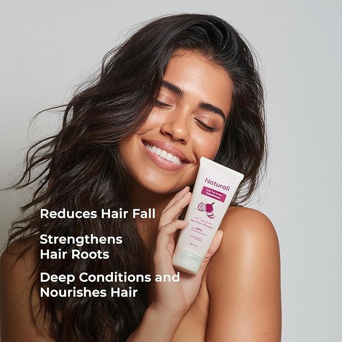 Hairfall Arrest Conditioner with Red Onion & Bhringraj | Sulphate & Paraben-Free Conditioner For Women & Men | Tames Dry, Frizzy Hair | Nourishes, Detangles & Strengthens Hair |180 ml