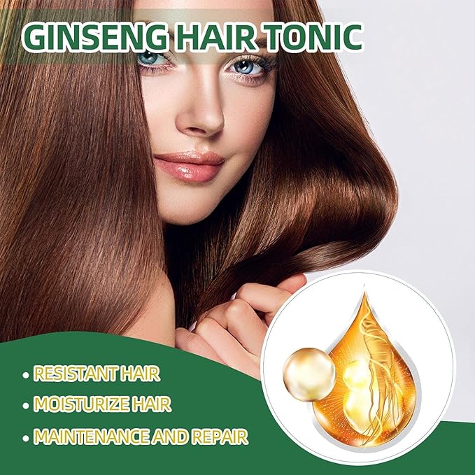 Hair Growth Spray, Tonico Para Crecimiento Del Cabello, Natural Herbs Ginseng Hair Tonic, Stronger and Hair Thickening, Non-greasy Nourishing Hair Mist for Women & Men (2 Pcs)