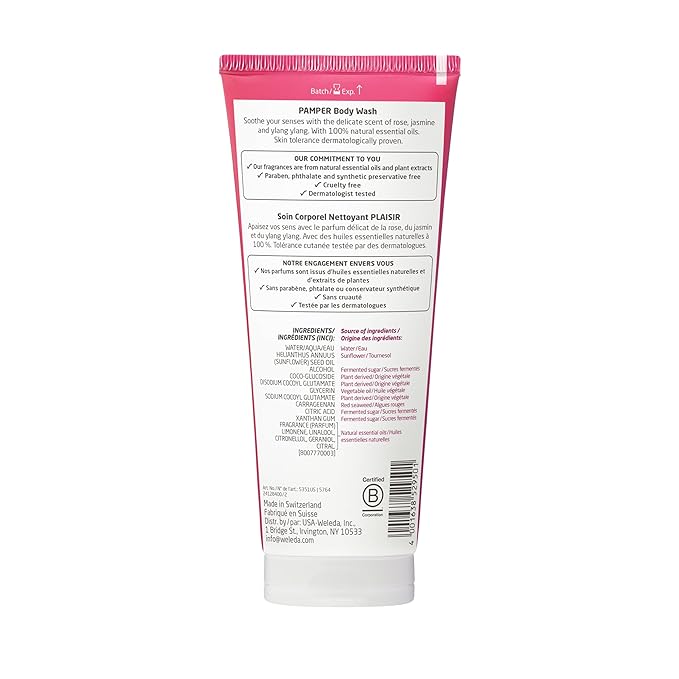 Weleda Aroma Essentials Pamper Creamy Body Wash, Parabens Free, 6.8 Fluid Ounce (Pack of 1)