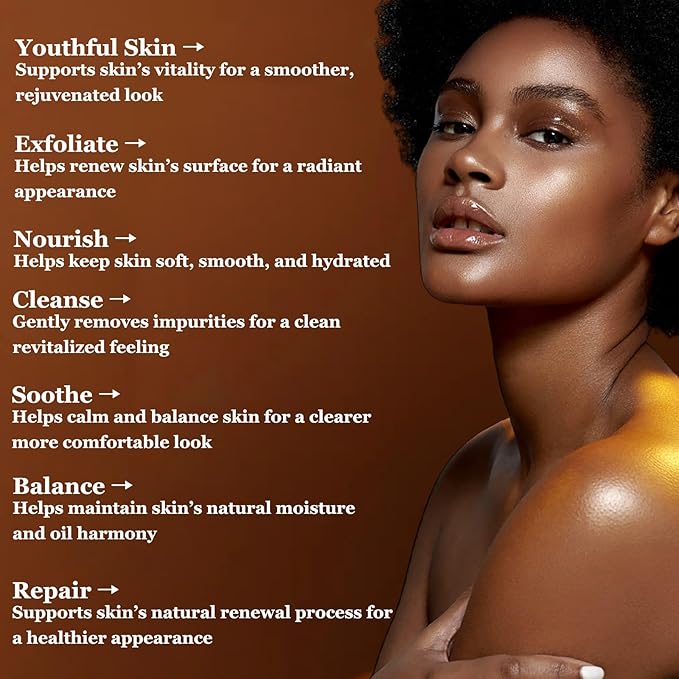 African Black Soap– Raw African Black Soap Bar Moroccan Black Soap Hydrates Dry Skin for All Skin Types, Supports a More Even-Looking Skin Tone for Face & Body Wash