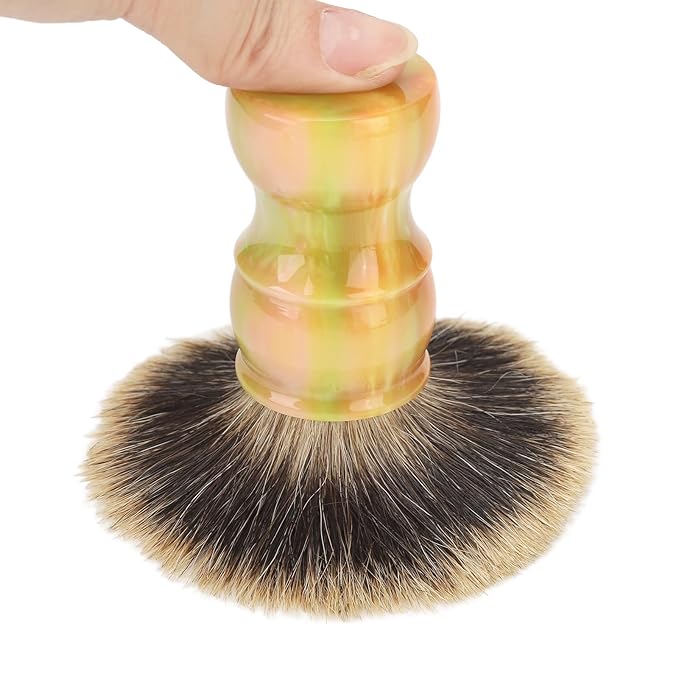 Synthetic Shaving Brush, Barber Beard Shaving Brush with Premium Resin Handle, Soft Synthetic Facial Hair Cleaning Brush for Home and Salon Use
