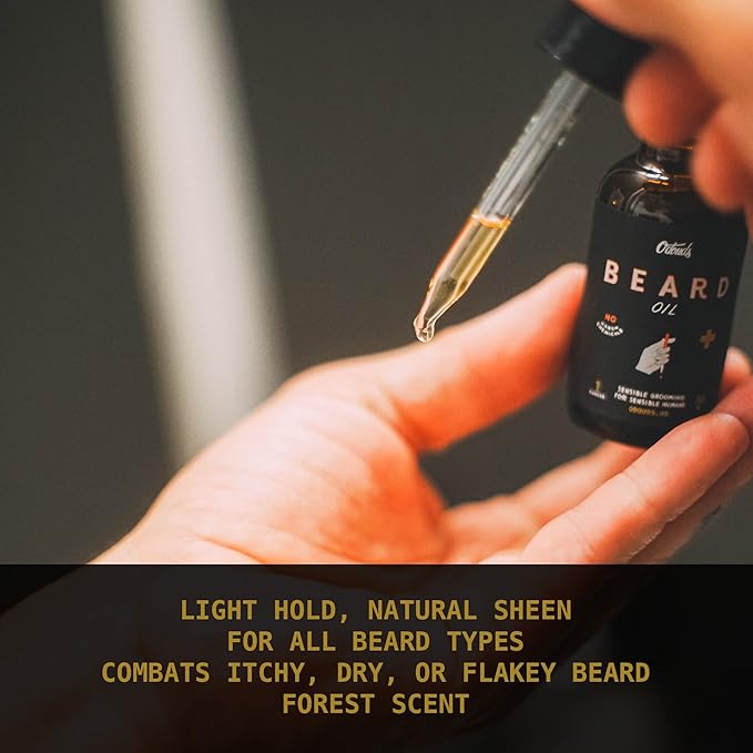 O'Douds Beard Oil for Men - Natural, Vegan Beard Conditioner & Mustache Oil with Jojoba Oil - Softens & Moisturizes Beards & Mustaches with Forest Scent (1oz.)