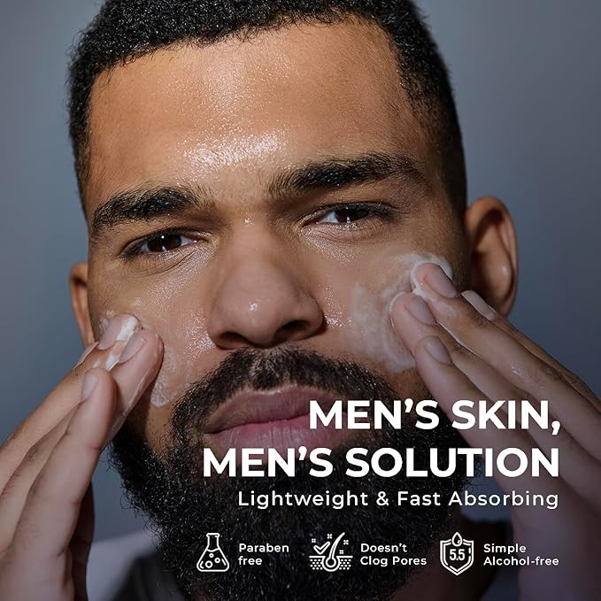 6‑in‑1 Face Cream for Men: Daily Hydrating Anti‑Aging Moisturizer with Hyaluronic Acid & Niacinamide – Helps Smooth Fine Lines