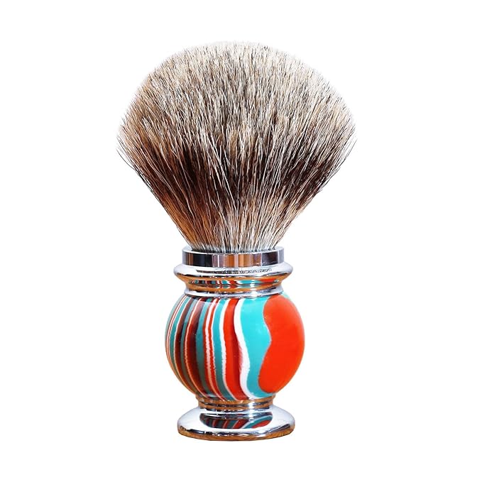 Professional Men's Shaving Brush Natural Pure Badger Hair Bristle Knot Barber Grade Daily Grooming Tool Gift for Husband Father Brother Boyfriend