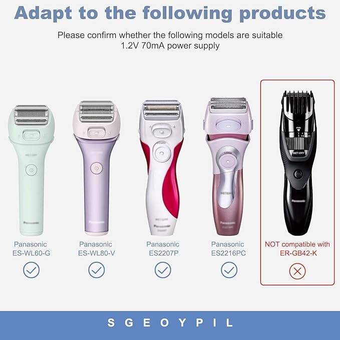 Wet Dry Shaver Charger Stand Compatible with Panasonic Women Close Curves Electric Razor for ES-WL60 ES-WL80 ES2207P ES2216PC Replacement Accessory Charging Dock (The New Update)