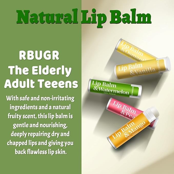 40 Pack of Lip Balm, 12 Flavored Lip Balm in Bulk Natural Lip Balms Set, Beeswax Moisturising & Soothing Lip Balms Bulk Gifts for Women Stocking Stuffers Party Favors(4.2g/0.15oz)