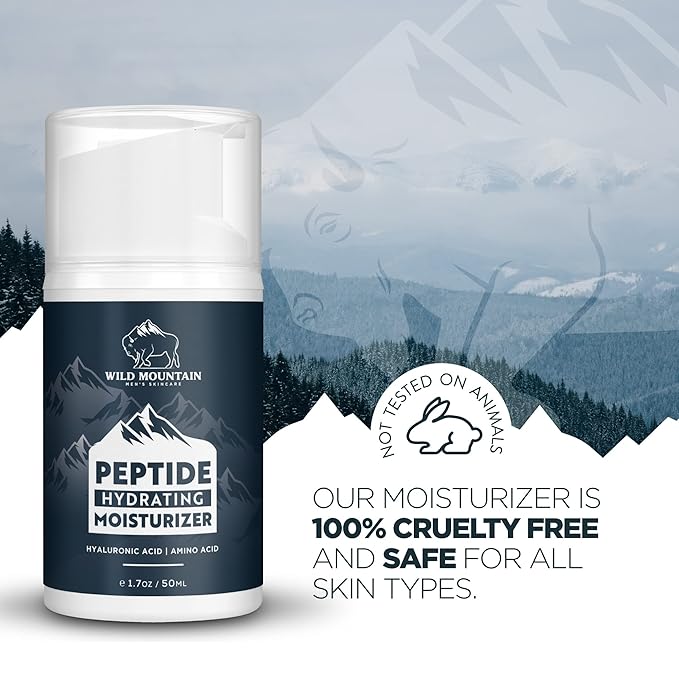 Peptide Moisturizer for Men - Mens Face Moisturizer - Face Moisturizer for Men - Mens Moisturizer - Mens Facial Moisturizer - Mens Face Lotion - Facial Moisturizer for Men