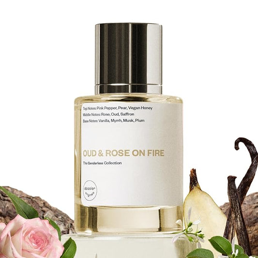 Dossier Original Eau de Parfum - Oud & Rose on Fire - Unisex - 50 ML Long-lasting Perfume Crafted in France