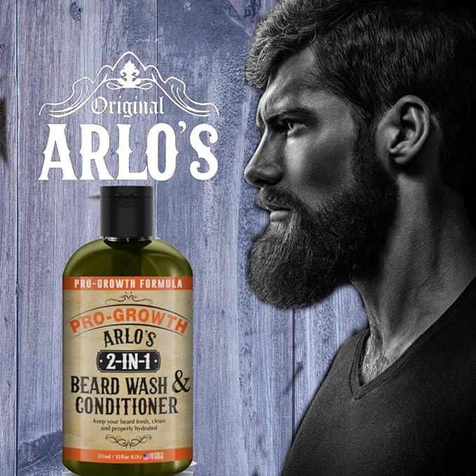 Arlo's 2-in-1 Beard Wash and Conditioner 12 oz. - Pro Growth Formula