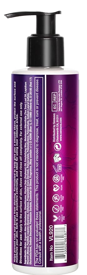 Sensuva ELXYR Shaving Cream | Astonishingly Smooth Superior Ultra-Slick Moisturizing Shaving Cream Fights Nicks, Cuts and Razor Burn | Sweet Secrets | 8 Fl Oz