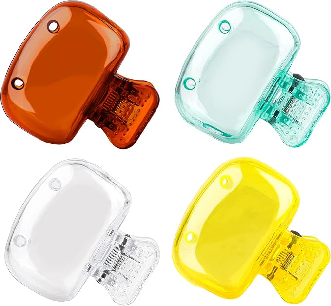 4 Pack Travel Toothbrush Head Covers Toothbrush Protector Cap Brush Pod Case Protective Portable Plastic Clip for Household Travel, School, Bathroom, Camping, Business