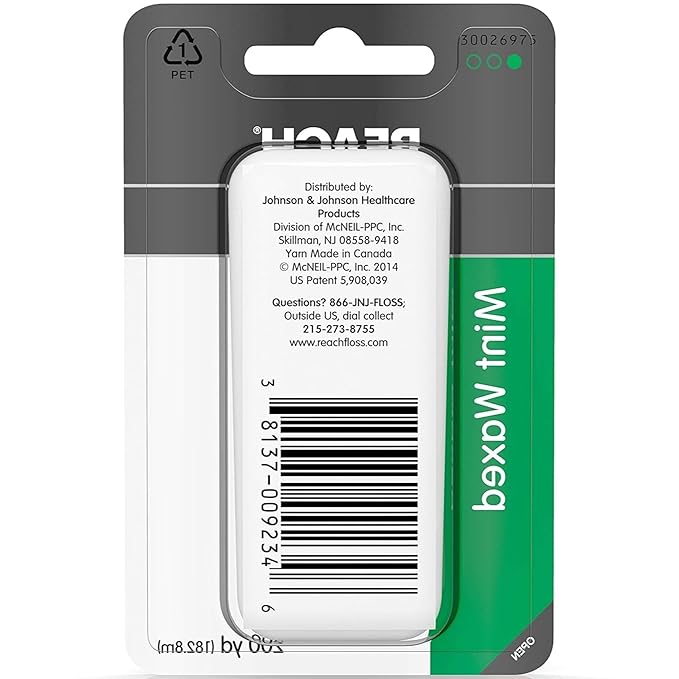 REACH Mint Waxed Floss 200 Yards (Pack of 2)