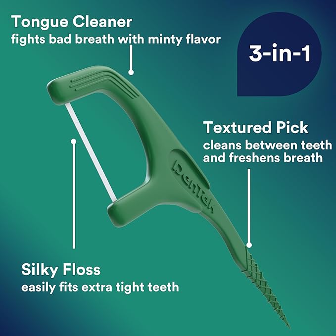 DenTek Fresh Clean Floss Picks, For Extra Tight Teeth, 75 Count