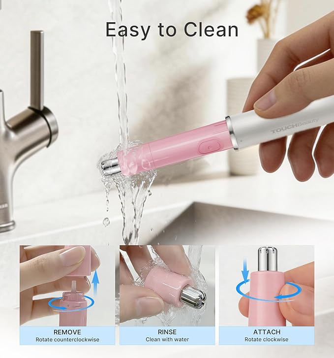 TOUCHBeauty Hair Trimmer for Face Eyebrow Nose Ear Body Hair Trimming, All in ONE Hair Remover for Women & Men Dual Blades Shaver Battery Powered TB-1458