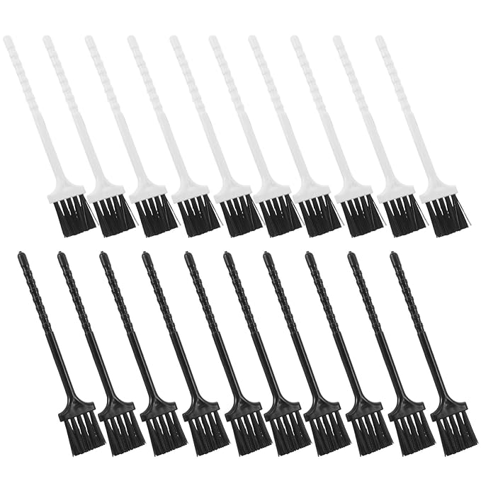 Homoyoyo 20pcs Razor Cleaning Brush Set with Long Handle, Mini Scrub Brushes for Electric Shaver, Multifunctional Personal Grooming Tool for Men’s Shaving Maintenance