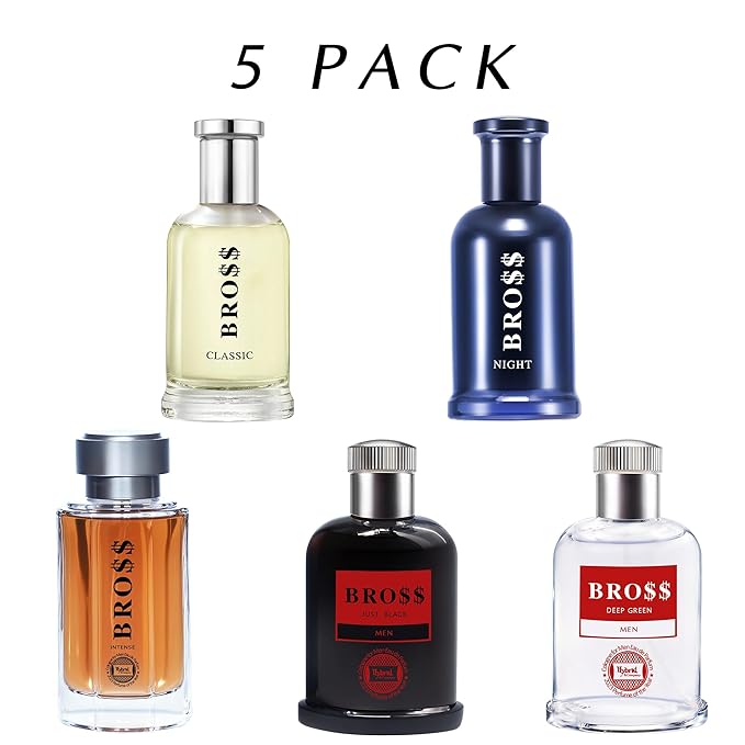 Hybrid & Company Men's 5 Pcs Classsic Scent Spray For Men Pour Homme Eau De Toilette Natural Spray