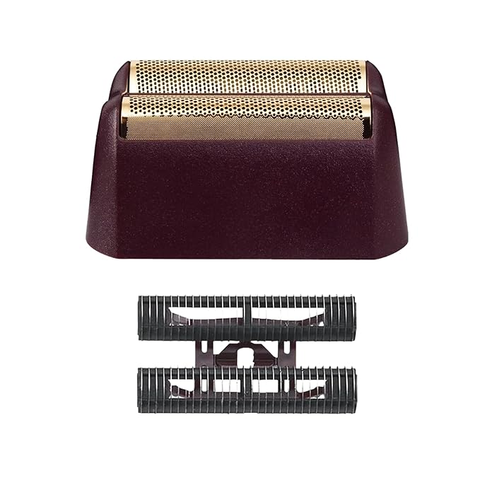 Professional Shaver Shaper Replacement Foil and Cutter Bar Assembly Compatible with wahl Shaver Foil 7031-100, 7043-100 5 Star Series Finale Shaver Super Close Shaving Replacement Heads, Red 1-Pack