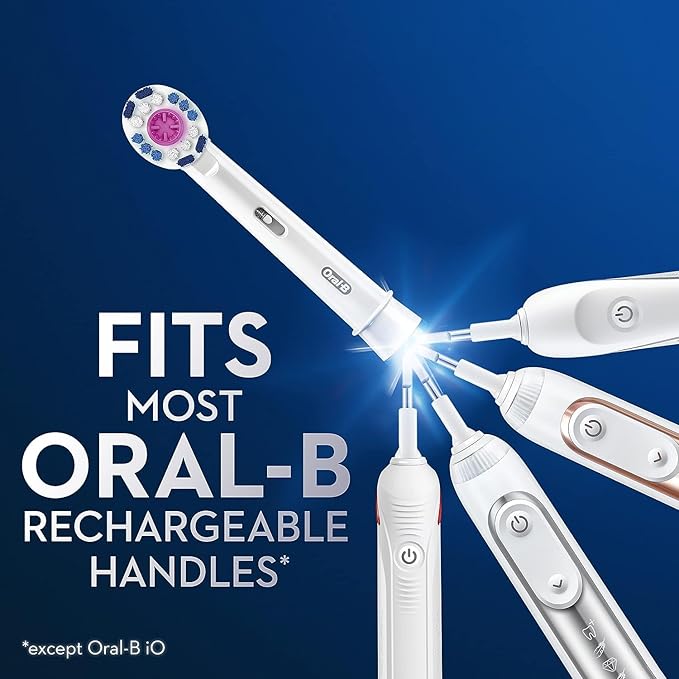 Oral-B 3D White Replacement Brush Heads for an Oral-B Electric Toothbrush, Pack of 6