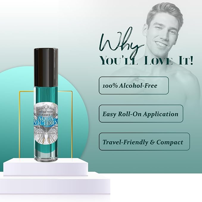 MOBETTER FRAGRANCE OILS Aqua Victory Fragrance Body Oil for Men